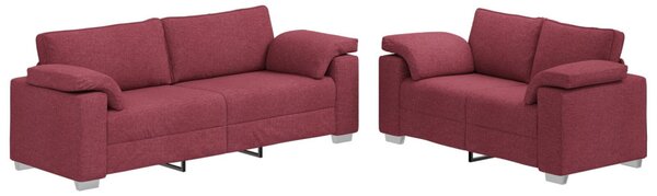 Kanapé 2 pcs Bordó 219 x 80 x 82 cm szövet