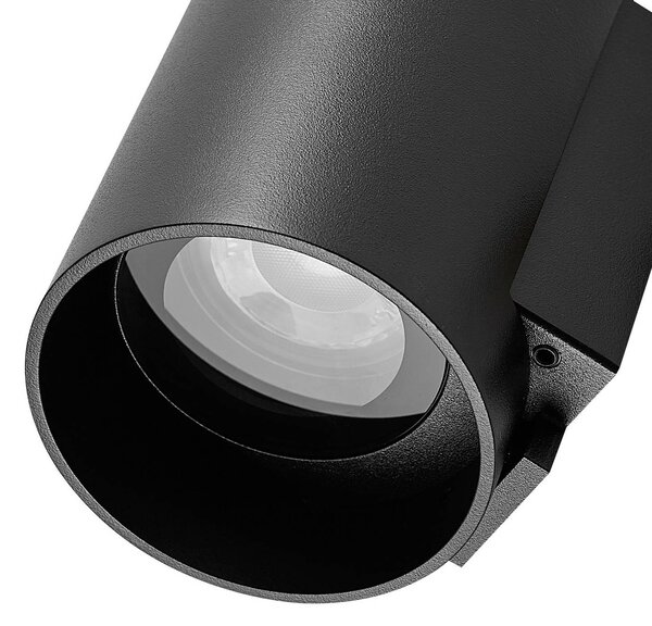 Deko-Light Kültéri fali lámpa CAN, fekete, 1 izzó, Ø 8 cm IP65 fém GU10, dimmelhető, Fekete, Alumínium