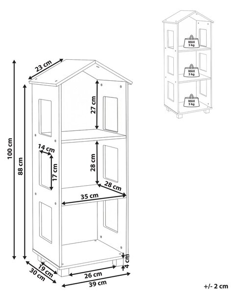 Polcrendszer GLENORIE 100 cm Fehér
