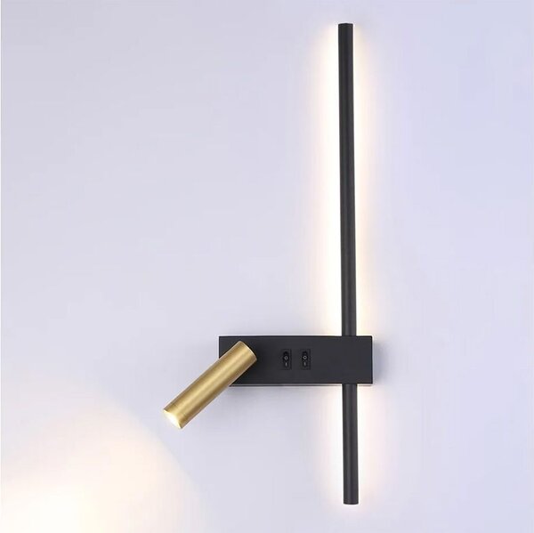 Fali lámpaAPP1439-2-W BLACK GOLD LEFT