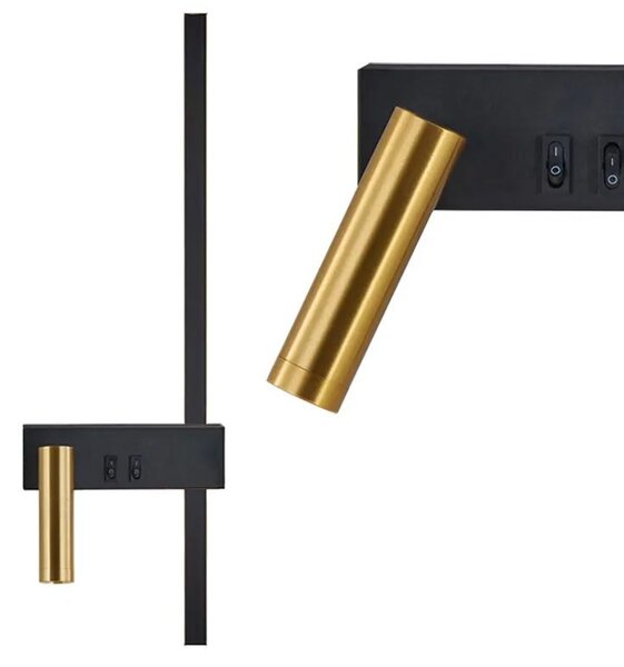 Fali lámpaAPP1439-2-W BLACK GOLD LEFT