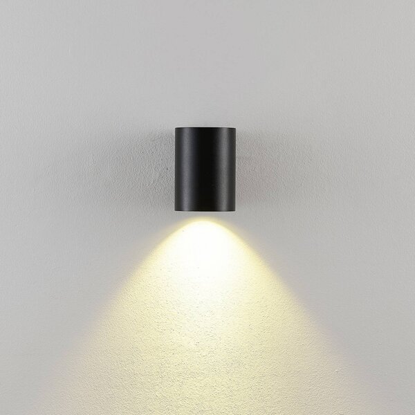 Deko-Light Kültéri fali lámpa CAN, fekete, 1 izzó, Ø 8 cm IP65 fém GU10, dimmelhető, Fekete, Alumínium