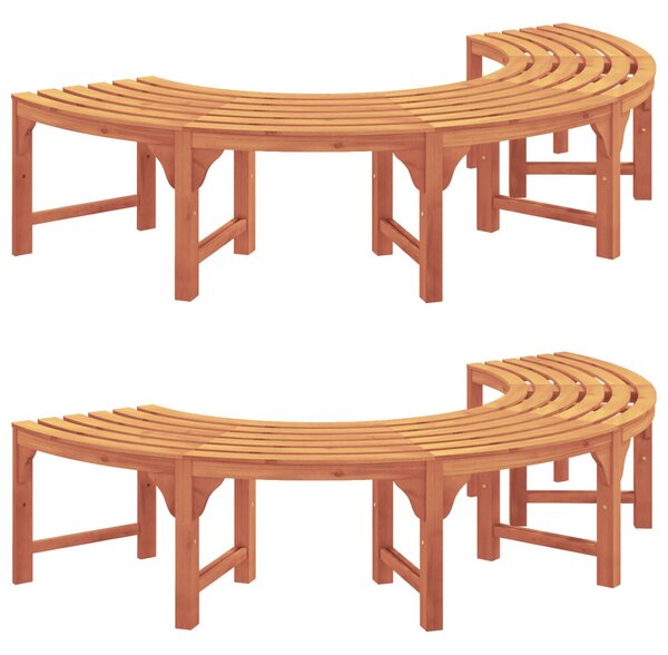 Fa pad 2 pcs Természetes 160 x 80 x 45cm Tömör Eukaliptusz Fa