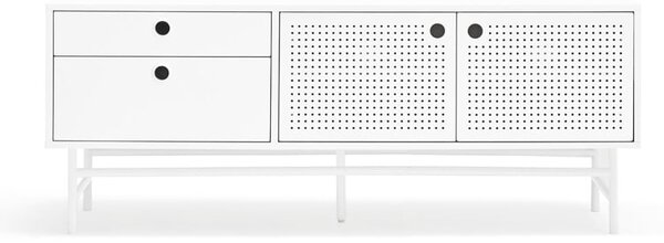 Fehér TV-állvány 140x52 cm Punto - Teulat