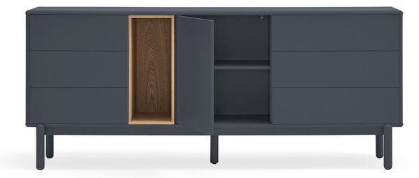 Sötétszürke alacsony komód 180x76 cm Corvo - Teulat