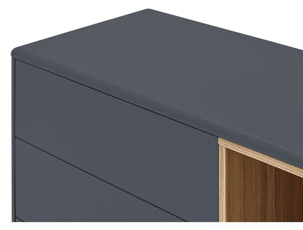 Sötétszürke alacsony komód 180x76 cm Corvo - Teulat