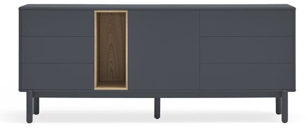 Sötétszürke alacsony komód 180x76 cm Corvo - Teulat