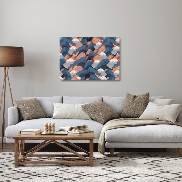 Kép - Hullámok és dombok (üvegen) (70x50 cm)