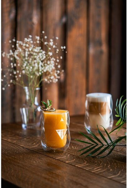 Geo 2 db-os duplafalú lattés pohár készlet, 250 ml - Vialli Design