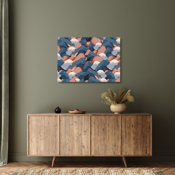 Kép - Hullámok és dombok (üvegen) (70x50 cm)