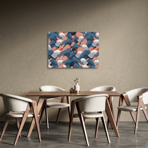 Kép - Hullámok és dombok (üvegen) (70x50 cm)