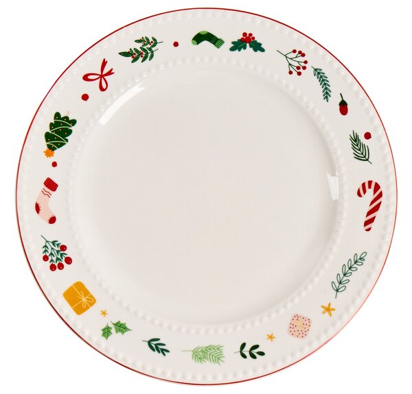 12 darabos étkészlet SAFFRON Porcelán Fehér
