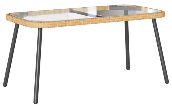 Dohányzóasztal Természetes 90 x 45 x 42 cm Polirattan