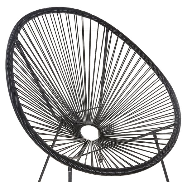 Kerti szék ACAPULCO II PE Rattan Fekete