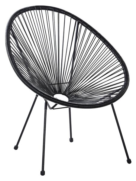 Kerti szék ACAPULCO II PE Rattan Fekete