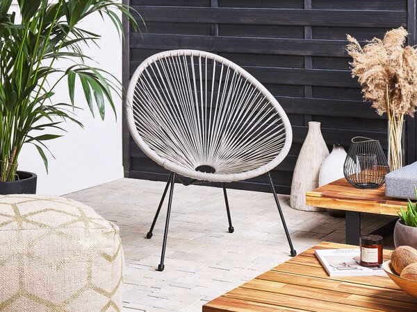 Bisztrószett ACAPULCO II PE Rattan Világosszürke