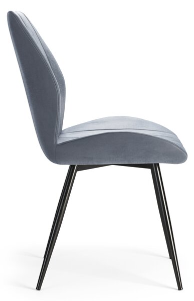 MAZZONI EXPORT ARNO Szürke (Bluvel 14 szövet) - MODERN KÁRPITOZOTT ÉTKEZŐSZÉK NAPPALIBA/ÉTKEZŐBE VELVET FOGANTYÚVAL