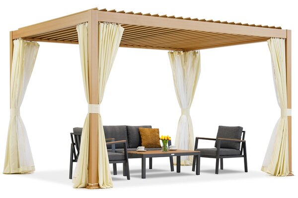 Lagos Premium 3x4 Garden Point fából készült, szabadon álló terasz pergola - fehér