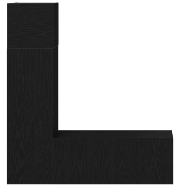 TV szekrény garnitúra 3 pcs Fekete tölgy 130,5 x 30 x 140 cm