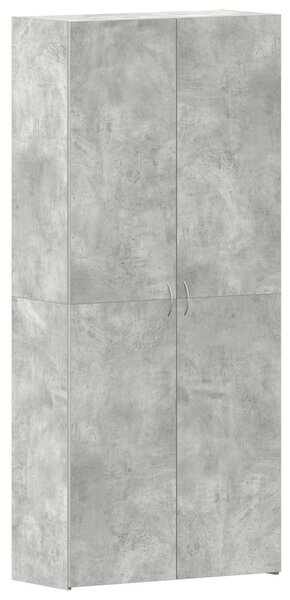 Cipőszekrény polcokkal Szürke 80 x 35.5 x 180 cm Faanyag