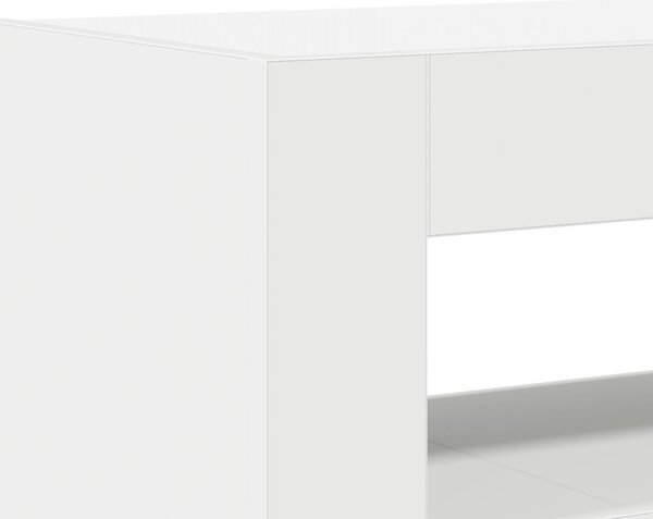 Fehér Oldalszekrény Fehér Mérnöki fa 116 x 30 x 75 cm Modern