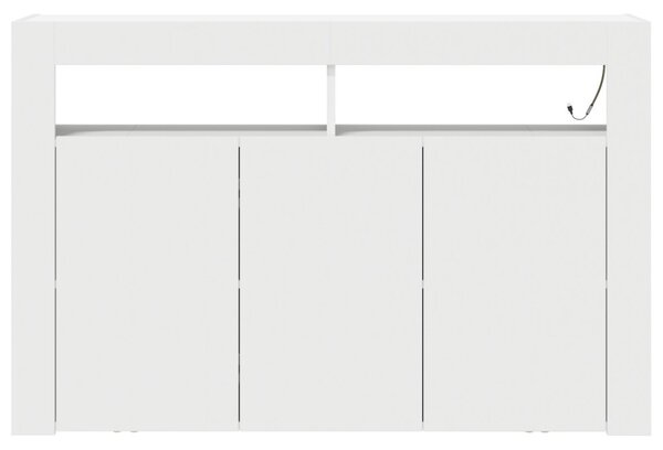 Fehér Oldalszekrény Fehér Mérnöki fa 116 x 30 x 75 cm Modern
