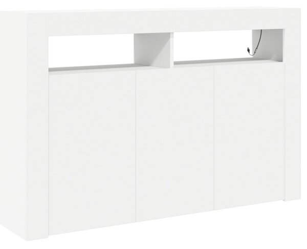 Fehér Oldalszekrény Fehér Mérnöki fa 116 x 30 x 75 cm Modern