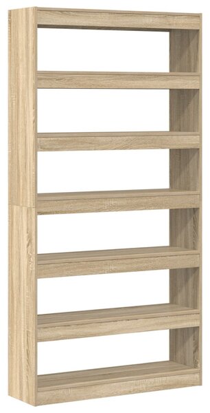 Könyvespolc Sonoma tölgy Mérnöki fa 100 x 30 x 198 cm Polcozás