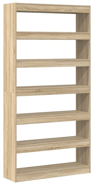 Könyvespolc Sonoma tölgy Mérnöki fa 100 x 30 x 198 cm Polcozás