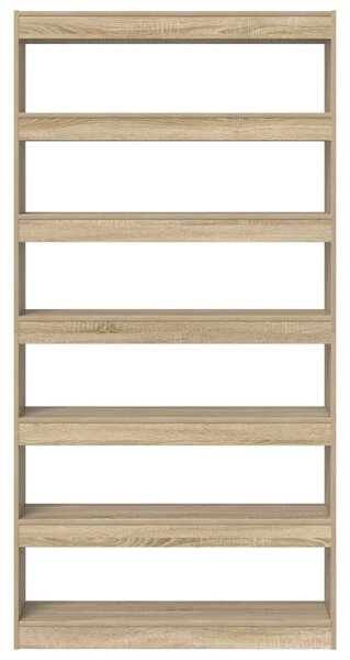 Könyvespolc Sonoma tölgy Mérnöki fa 100 x 30 x 198 cm Polcozás