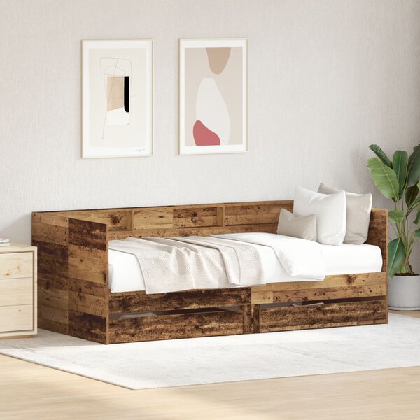 Nappali ágy Fiókkal Régi fa Mérnöki fa 75 x 190 cm Tartós