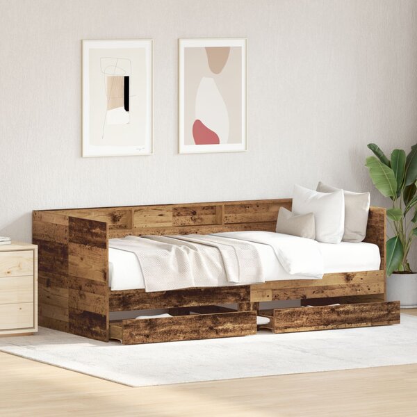 Nappali ágy Fiókkal Régi fa Mérnöki fa 75 x 190 cm Tartós