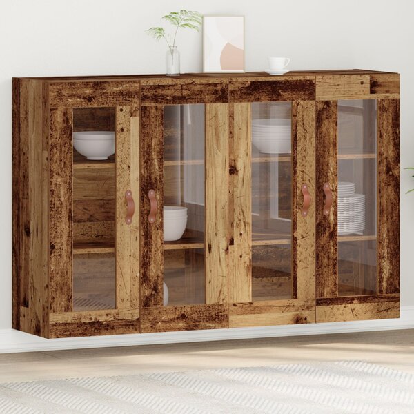 Falra Szerelhető Szekrények 2 db Régi Fa 69.5x34x90 cm Mérnöki Fa