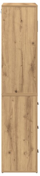 Magas szekrény Mesteri tölgy 80x33x150 cm Ipari fa