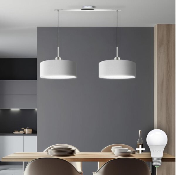 Eglo Eglo - LED Csillár zsinóron TUNJA 2xE27/60W/230V fehér EG32519I