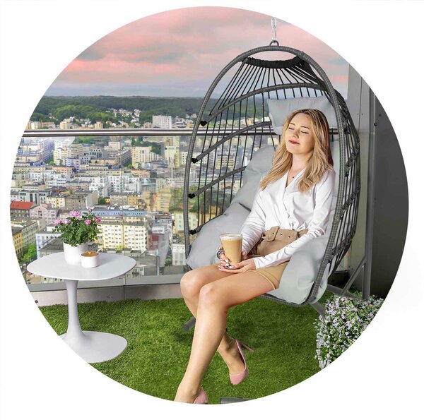 Sofotel Luisiana Kerti Függőfotel, párnákkal - szürke