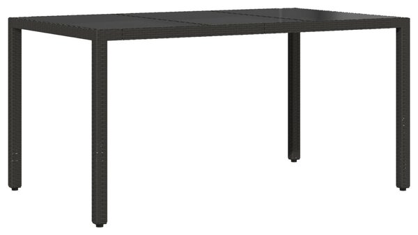Kert étkező szett 5 pcs Fekete polirattan