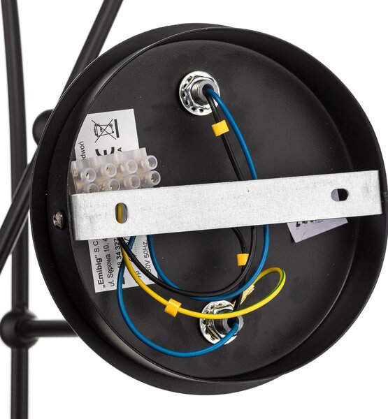 EMIBIG LIGHTING Pregos 4 fekete mennyezeti világítás, izzós, dimmelhető, Fekete, Folyosó, fém, Modern