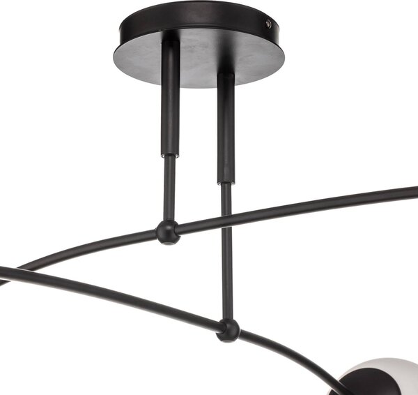 EMIBIG LIGHTING Pregos 4 fekete mennyezeti világítás, izzós, dimmelhető, Fekete, Folyosó, fém, Modern