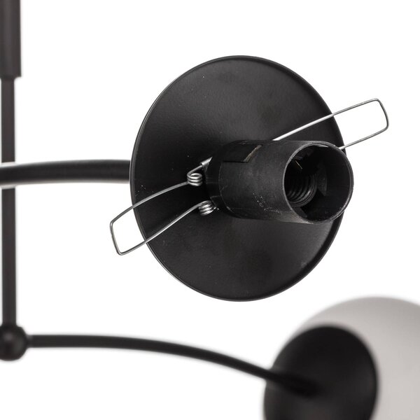 EMIBIG LIGHTING Pregos 4 fekete mennyezeti világítás, izzós, dimmelhető, Fekete, Folyosó, fém, Modern