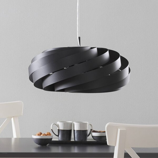 Domiluce Vento függőlámpa, fekete, Ø 60 cm, fém, E27, dimmelhető, Fekete, Nappali / Étkező, fém, Modern