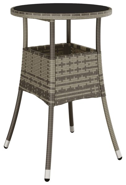 Kert étkező szett 3 pcs Szürke polirattan