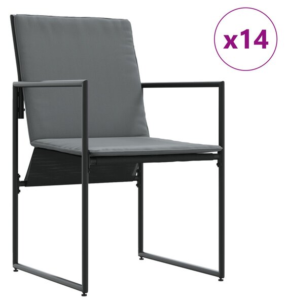 Kert étkező szett 15 pcs Fekete Acél