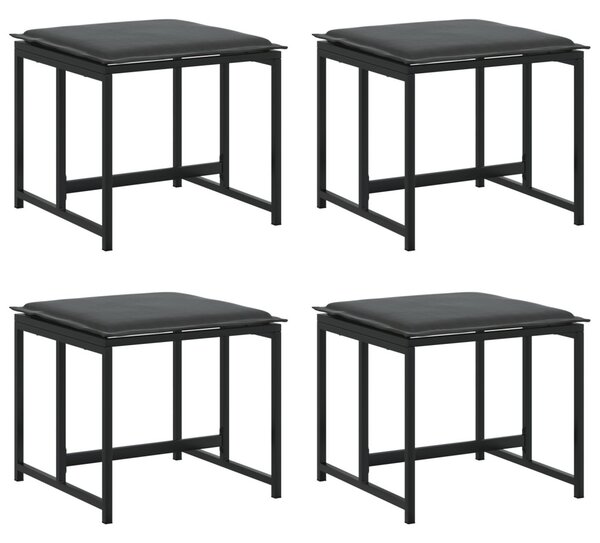Kert étkező szett 9 pcs Fekete Acél
