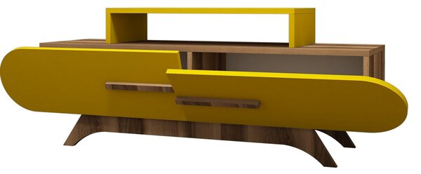 TV asztal Rose Walnut sárga