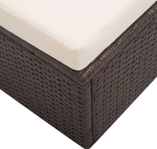 VidaXL Polyrattan Kerti Pihenőszett - 2 részes