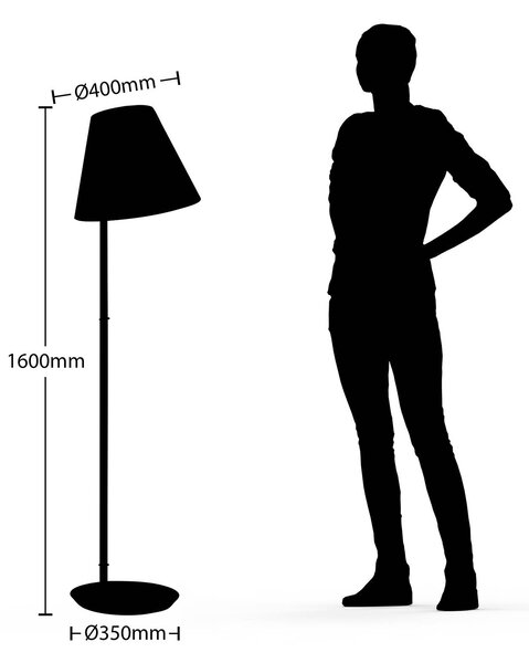 Lucande állólámpa Jinda, fehér, fa, szövet, 160 cm, E27, Fehér / opál, Nappali / Étkező, Textil / szövet / selyem, Skandináv