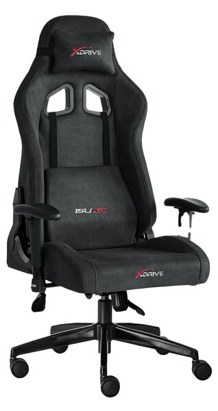 15LI Premium szövet gamer szék, 150 Kg teherbírás, nyak- és derékpárnával, 2D kartámasz