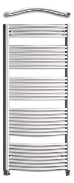 Birossi törölközőszárító radiátor - íves - fehér - 750x1680 mm
