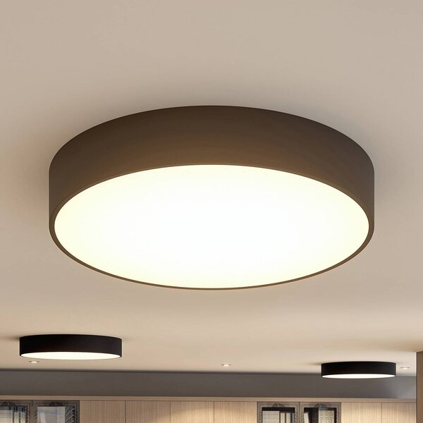 Arcchio LED mennyezeti lámpa Noabelle, Ø 60 cm, fekete, fém, dimmelhető, Fekete, Konyha, fém, Modern